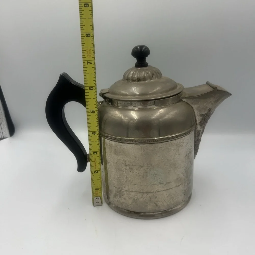 Manning‎ & Bowman Co Antique Brass, Copper & Silver Coffee Pot